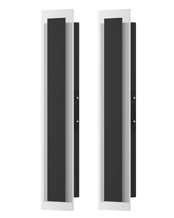 23.6" Linear LED Outdoor Wall Sconce for Garage – 2 Pack, Dimmable 3CCT, White, IP65, Porch, Modern, Architectural 39.4"