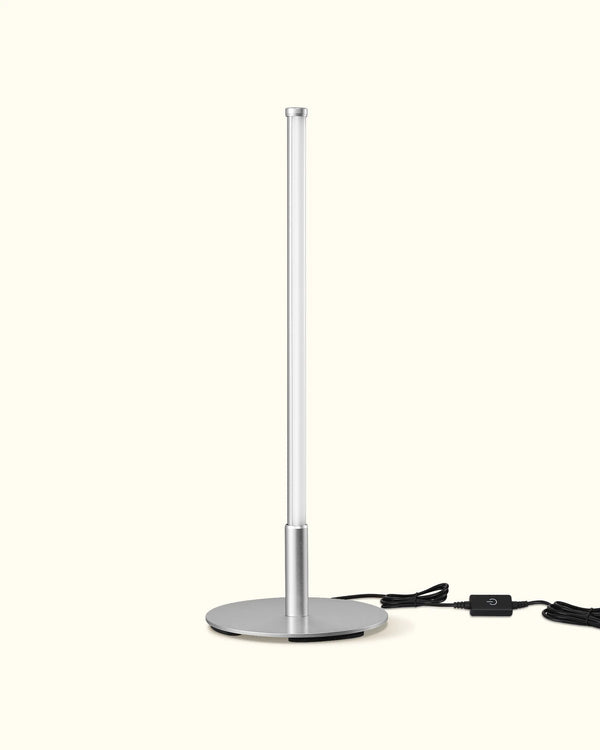 Minimalist Dimmable LED Table Lamp for Bedroom – Stepless Dimmer, Bedside, Home Office, No Bulb Needed, 4 Finishes