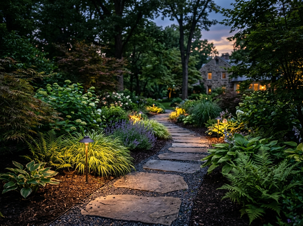 LED Low Voltage Garden Spotlights lifestyle