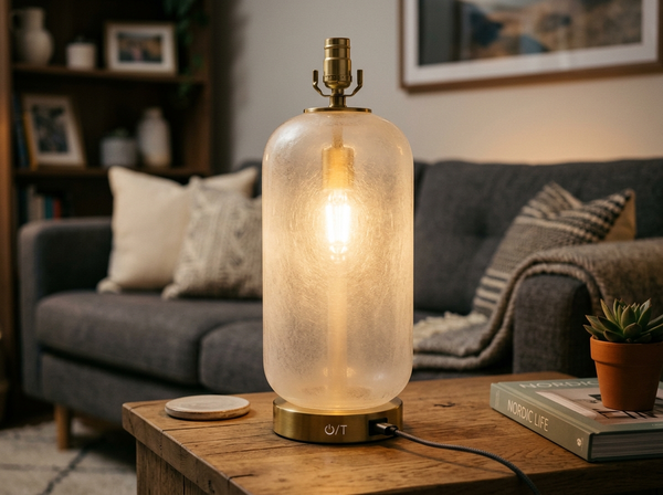 Dimmable Table Lamp with USB and Touch Control 18.5 inch lifestyle