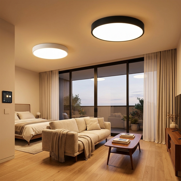 Luminators Round Surface Mount LED Ceiling Light lifestyle