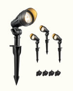 12V Waterproof LED Landscape Spotlights for Garden – Tree Uplighting, Driveway, IP65, Warm White, 4 or 8 Pack