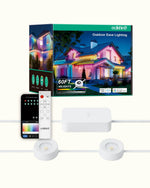 Permanent Outdoor RGBW String Lights for Roofline – Wi-Fi, Alexa, App Control, Waterproof, Color Changing, 60ft to 200ft