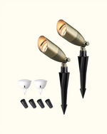 12V Solid Brass Landscape Spotlights for Garden – 3 Color Temps, 500 Lumens, Tree Uplighting, IP65, MR16, 2-6 Pack