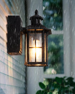 Dusk to Dawn Outdoor Wall Light for Front Door – Motion Sensor, GFCI Outlet, IP65, Garage, Porch, Security, Weatherproof
