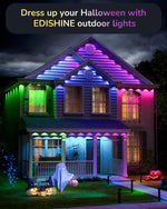 Permanent Outdoor RGBW String Lights for Roofline – Wi-Fi, Alexa, App Control, Waterproof, Color Changing, 60ft to 200ft