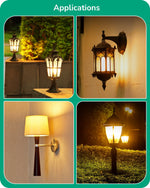 Dusk to Dawn Amber Bug Light LED Bulbs – 4 Pack, 9W, A19, E26, Mosquito Repelling, Outdoor Patio, Porch, 2000K Warm