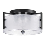 16" 3-Light Opal White Hammered Glass Flush Mount for Bedroom – Dotted Texture, Glare-Free, Dining Room, Hallway, Handcrafted