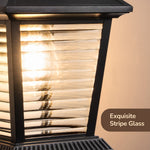 Compact 12.4" Dusk to Dawn Outdoor Wall Lantern for Front Door – Black, IP65, Side Gate, Porch, Compact, E26, Auto Sensor