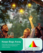 Dusk to Dawn Amber Bug Light LED Bulbs – 4 Pack, 9W, A19, E26, Mosquito Repelling, Outdoor Patio, Porch, 2000K Warm