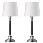 Classic Metal Bedside Table Lamps Set of 2 for Bedroom – 25.6 in, Matching Pair, Nightstand, Living Room, Traditional, E26