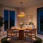 16" Handcrafted Natural Rattan Pendant Light for Kitchen Island – Adjustable Height, Boho, Dining Room, Farmhouse, E26