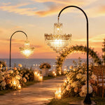 Crystal LED Event Chandelier with Adjustable Height – Wedding, Ballroom, Foyer, Hotel Lobby, Tunable White, Freestanding or Ceiling Mount