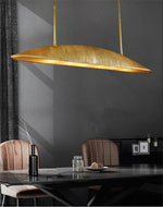 Custom Brass & Copper Linear Chandelier – Kitchen Island, Dining Room, Restaurant, Bar, Gold, Dimmable LED, Adjustable Length