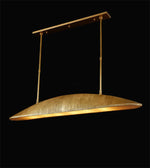 Custom Brass & Copper Linear Chandelier – Kitchen Island, Dining Room, Restaurant, Bar, Gold, Dimmable LED, Adjustable Length