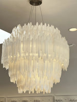 White Gypsum Entry Chandelier – Foyer, Hotel Lobby, Villa, Nordic Minimalist, Plaster Artisan, LED, Creative Ceiling Fixture