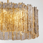24" 8-Light Cognac Glass Chandelier for Dining Room – Warm Amber, Wavy Glass, Foyer, Living Room, Statement, Handcrafted