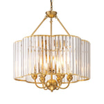 6-Light Petal Crystal Chandelier for Dining Room – Romantic Sparkling, Bedroom, Foyer, Living Room, Glamorous, Luxury Glass