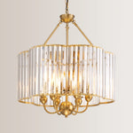 6-Light Petal Crystal Chandelier for Dining Room – Romantic Sparkling, Bedroom, Foyer, Living Room, Glamorous, Luxury Glass