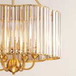 6-Light Petal Crystal Chandelier for Dining Room – Romantic Sparkling, Bedroom, Foyer, Living Room, Glamorous, Luxury Glass