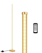 Adjustable Height LED Corner Floor Lamp for Living Room – Dimmable Remote, Stepless Dimmer, Bedroom, Reading Corner, 4 Finishes