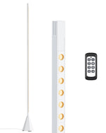 Gesture Control LED Corner Floor Lamp for Living Room – Remote, Dimmable, Bedroom, No Bulb Needed, Minimalist, Smart, White