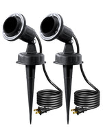 120V Plug-In Outdoor Light Socket for Garden – E26, Ground Stake, Landscape, Christmas Spotlight, Halloween, 2 Pack