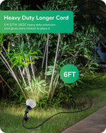 120V Plug-In Outdoor Light Socket for Garden – E26, Ground Stake, Landscape, Christmas Spotlight, Halloween, 2 Pack