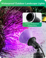 120V Plug-In Outdoor Light Socket for Garden – E26, Ground Stake, Landscape, Christmas Spotlight, Halloween, 2 Pack