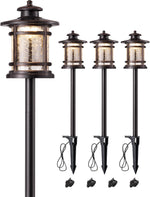 12V Wired Landscape Path Lights for Garden – 4-12 Pack, Oil-Rubbed Bronze, IP65, Shadow Effect, Driveway, Walkway, 3000K