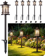 12V Wired Landscape Path Lights for Garden – 4-12 Pack, Oil-Rubbed Bronze, IP65, Shadow Effect, Driveway, Walkway, 3000K