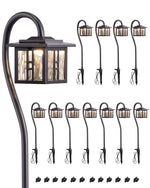 Low Voltage Landscape Path Lights for Garden – 12 Pack, Oil-Rubbed Bronze, IP65, Driveway, Walkway, Warm White, 12V