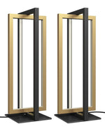 Dimmable LED Table Lamps Set of 2 for Bedroom – Dual Frame, Integrated LED, Bedside, Desk, Home Office, Contemporary, No Bulb