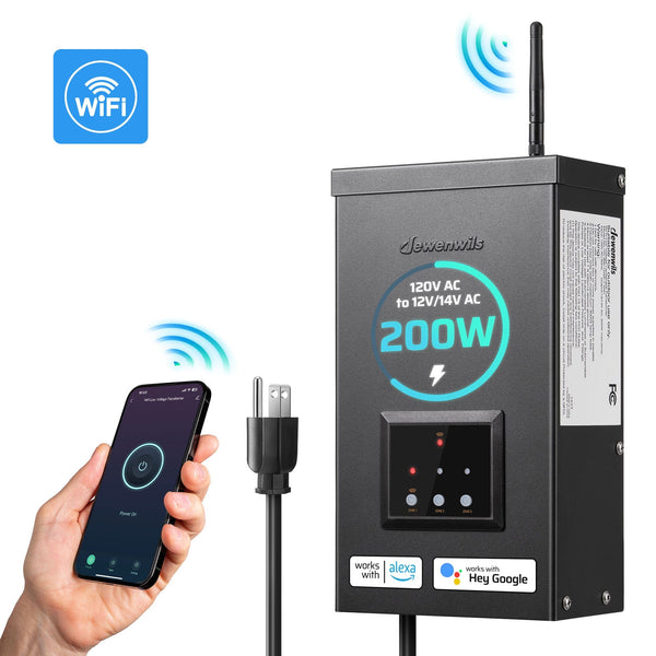 200W Smart Wi-Fi Landscape Transformer for Yard – 3 Independent Zones, Alexa, Google, App, Timer, Photocell, Outdoor
