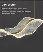 100cm Kitchen Island Pendant Light – Linear Acrylic Gold LED, Dining Table, Bar, Nordic Style