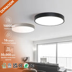 Round LED Flush Mount Ceiling Light – Remote Control, Tunable White, Dimmable, Bedroom, Kitchen, Hallway, Office, Low Profile