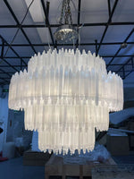 White Gypsum Entry Chandelier – Foyer, Hotel Lobby, Villa, Nordic Minimalist, Plaster Artisan, LED, Creative Ceiling Fixture
