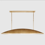 Custom Brass & Copper Linear Chandelier – Kitchen Island, Dining Room, Restaurant, Bar, Gold, Dimmable LED, Adjustable Length