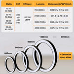 Modern Ring LED Chandelier with 3 Color Temps – Dimmable, Living Room, Hotel, Dining Room, Entryway, Minimalist, 40cm Halo