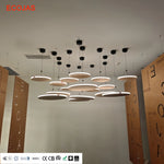 Smart Bauhaus Industrial Chandelier – App Control, Dimmable LED, Kitchen Island, Dining Room, Home Office, Modern Geometric