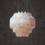 White Gypsum Entry Chandelier – Foyer, Hotel Lobby, Villa, Nordic Minimalist, Plaster Artisan, LED, Creative Ceiling Fixture