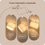 78.4" Slender Linen Arc Floor Lamp for Living Room – Modern Minimalist, Bedroom, Reading, Sofa Side, Black or Gold, E26