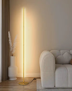 Adjustable Height LED Corner Floor Lamp for Living Room – Dimmable Remote, Stepless Dimmer, Bedroom, Reading Corner, 4 Finishes