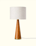 Solid Walnut Wood Table Lamp for Bedroom – Natural Grain, Nightstand, Mid-Century, Scandinavian, Premium Solid Wood, E26