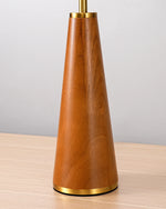 Solid Wood Table Lamp for Bedroom – Natural Grain, Premium Walnut, Nightstand, Mid-Century, Scandinavian, E26, Warmnest Series