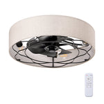 19.6" Vintage Style Ceiling Fan with Light for Bedroom – Petal Blade, Remote Control, LED, Reversible, Dining Room, Romantic