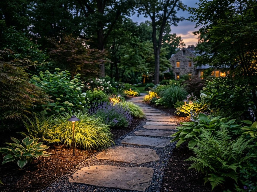 LED Low Voltage Garden Spotlights lifestyle
