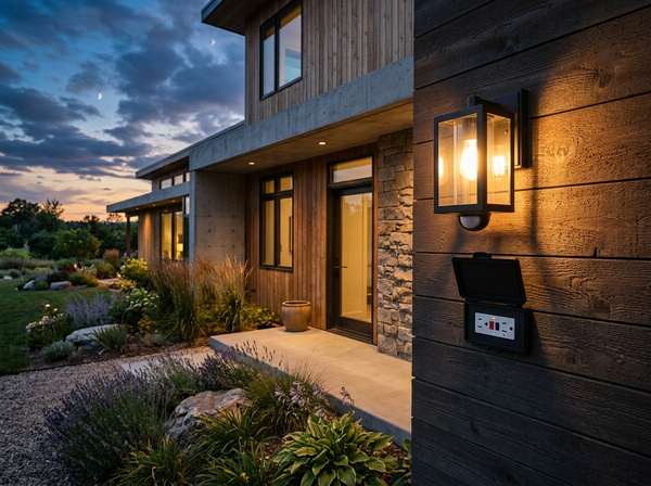 EDISHINE Dusk to Dawn Outdoor Wall Lights with Motion Sensor lifestyle