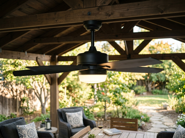 52 inch Black Outdoor Ceiling Fan IP66 Waterproof lifestyle
