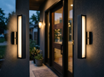 EDISHINE 2 Pack 15.7 inch Dimmable LED Outdoor Wall Lights Black lifestyle